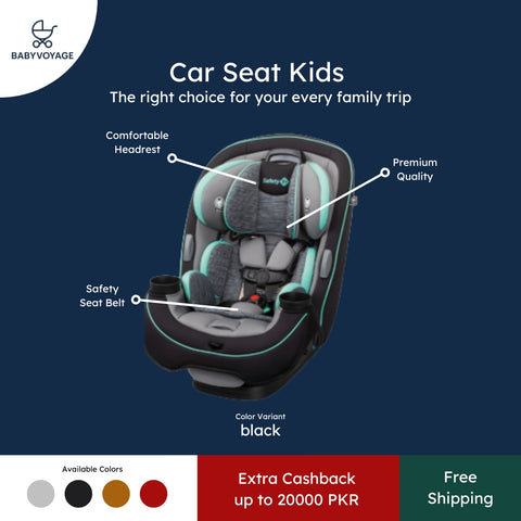 BABY VOYAGE – Slim 3-in-1 Car Seat for Small Cars & Airplane Travel